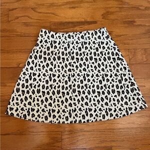 Ann Taylor Loft A-line leopard-print skirt